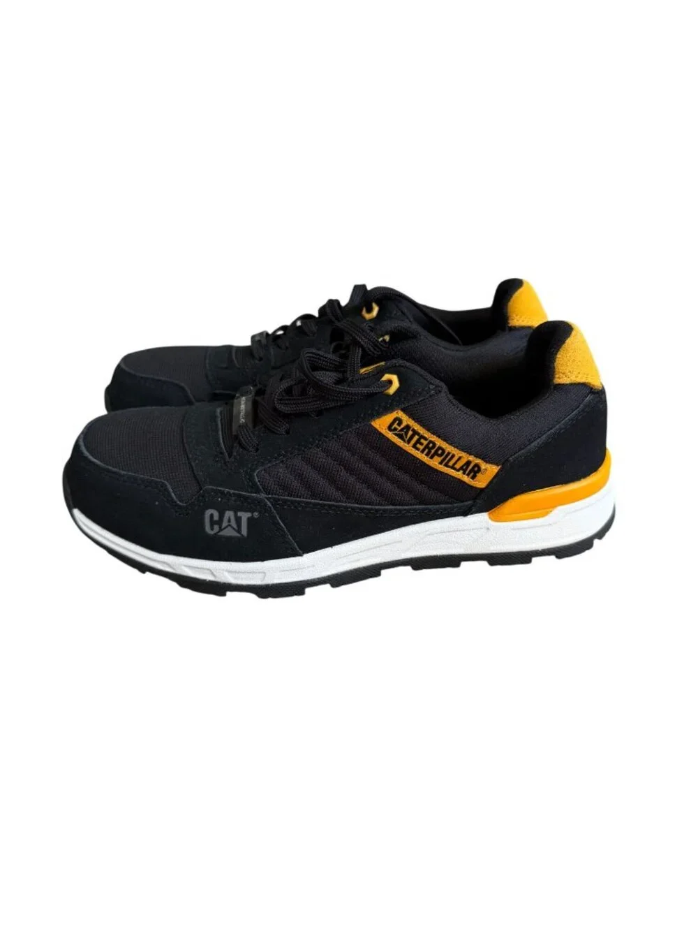 CATERPILLAR Men’s Black Yellow Sneakers Size 8.5